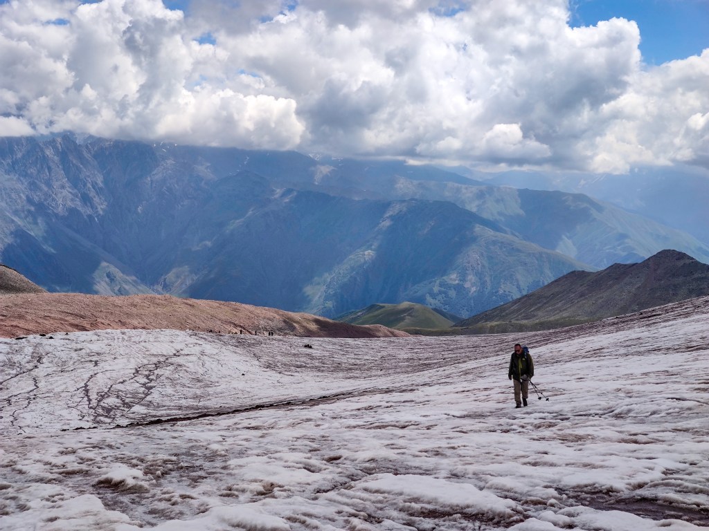 Kazbegi Glacier.