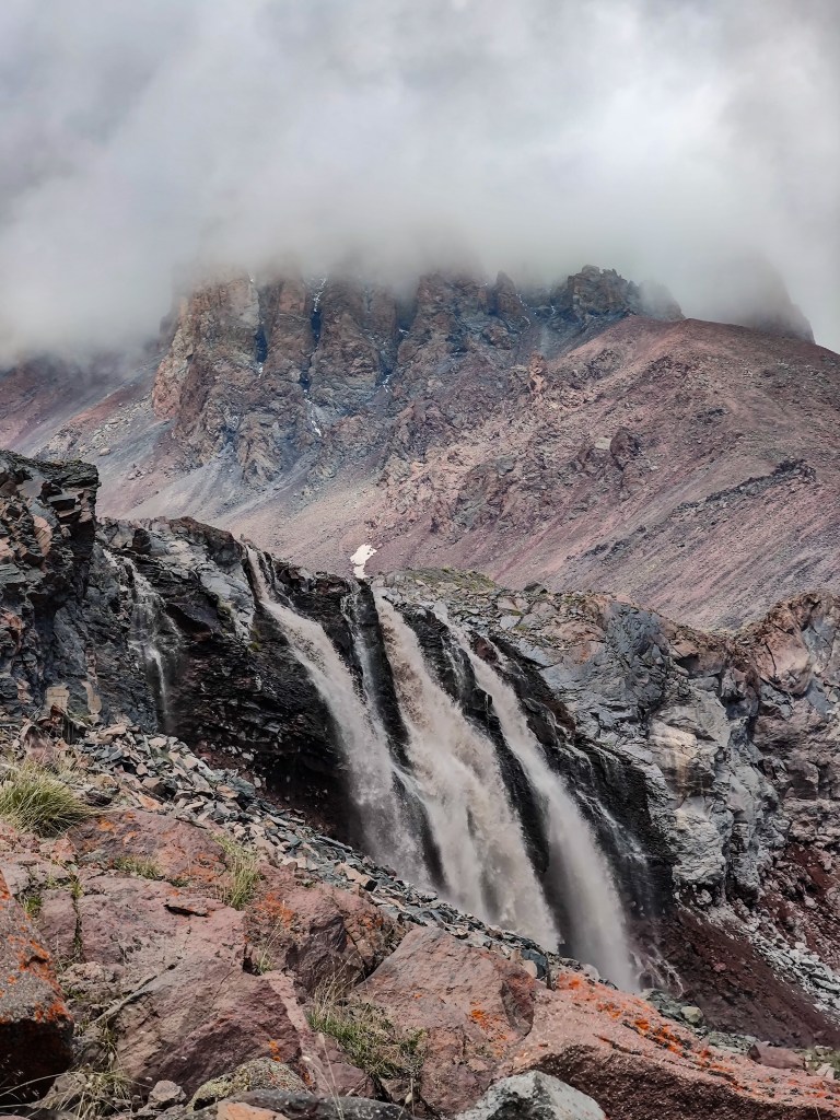 Waterfalls on the way from Altihut to Betlemi Hut.