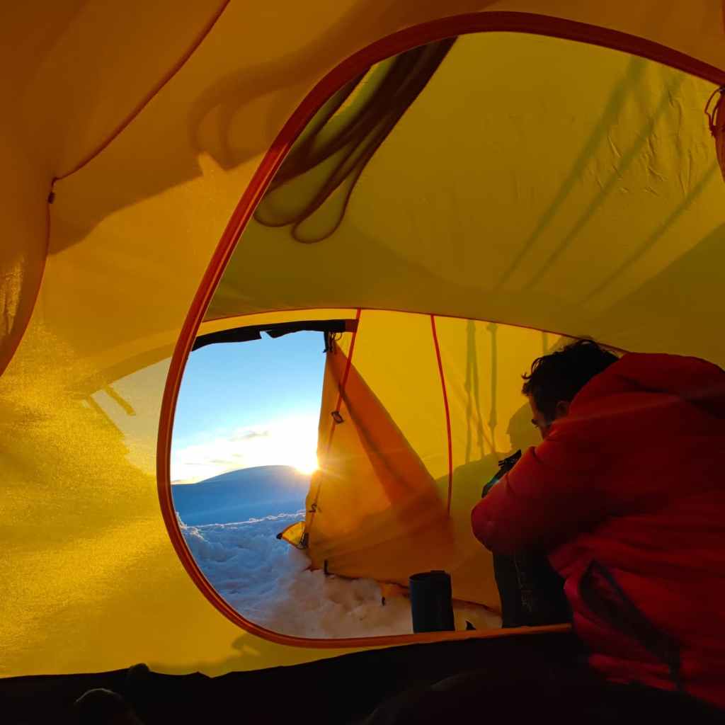Camp at Mount Kazbek.