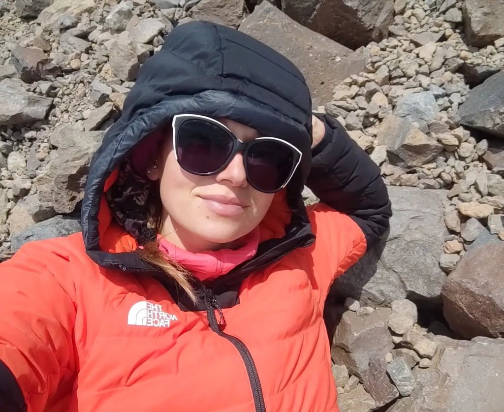 Inga Ecker at Mount Ararat High Camp.