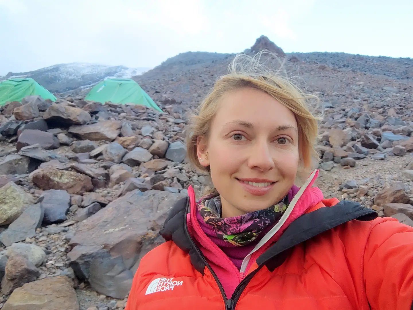 Inga Ecker at Ararat High Camp.