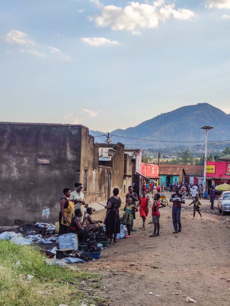 Charcoal sellers in Kasese, Uganda.
