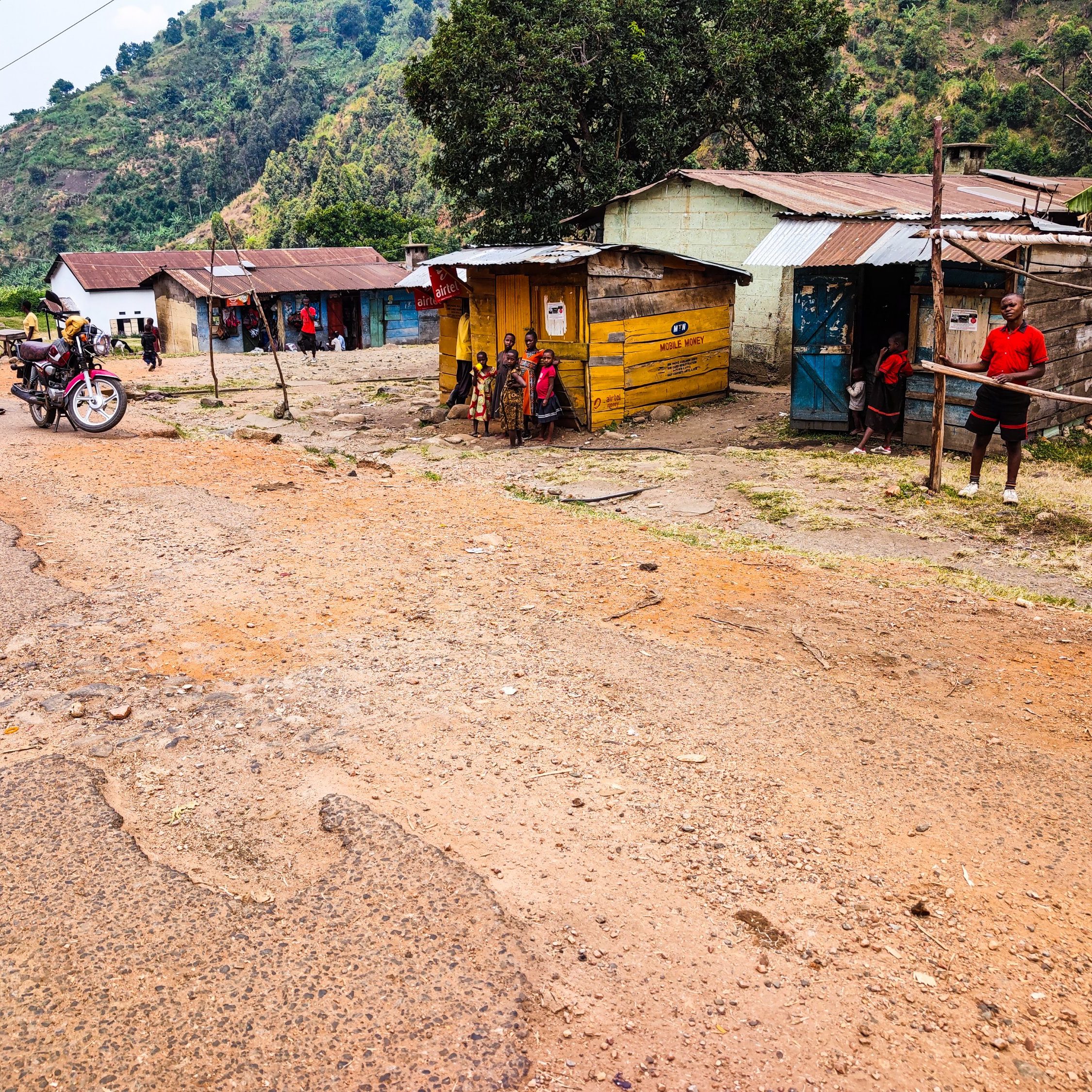 Sellers at Kilembe main road, Uganda.